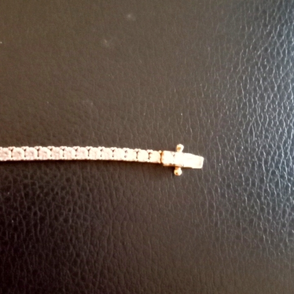 CZ .925 STERLING SILVER TENNIS BRACELET - Picture 5 of 6